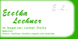 etelka lechner business card